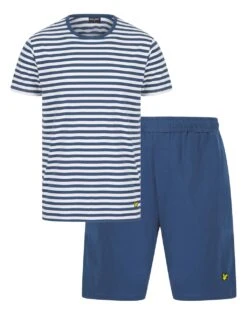 Lyle & Scott Cotton Rich Jersey Striped Lounge Set