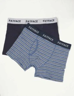 2pk Cotton Rich Striped Trunks