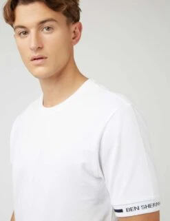 Ben Sherman Pure Cotton Tipped Cuff Crew Neck T-Shirt -Marks And Spencer Shop SD 10 T19 1701M Z0 X EC 3