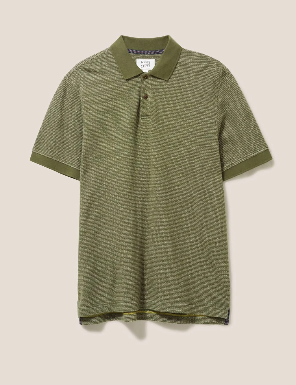 WHITE STUFF Pure Cotton Dot Print Polo Shirt 2 WHITE STUFF Pure Cotton Dot Print Polo Shirt - Image 2