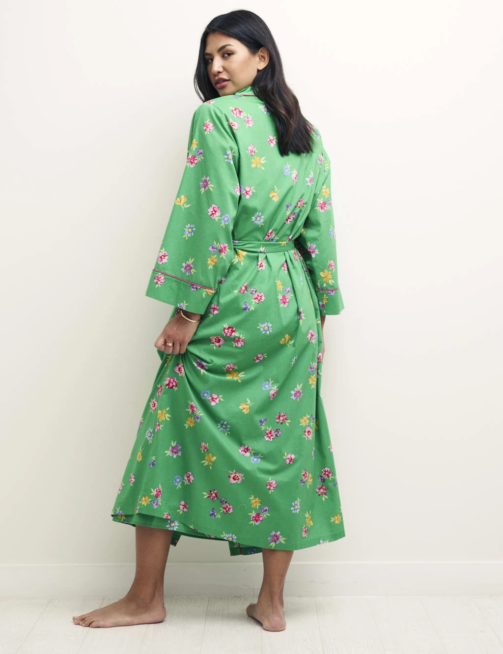 Pure Cotton Floral Long Robe 4 Pure Cotton Floral Long Robe - Image 4