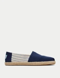 Toms Canvas Slip On Flat Espadrilles