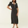 Polka Dot Collared Midi Waisted Dress -Marks And Spencer Shop SD 10 T83 1348W Y4 X EC 0