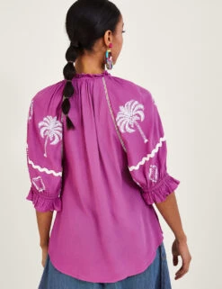 MONSOON Embroidered High Neck Frill Detail Blouse -Marks And Spencer Shop SD 10 T83 1574W A0 X EC 2