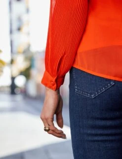 Crew Neck Relaxed Blouson Sleeve Blouse -Marks And Spencer Shop SD 10 T83 2075W P0 X EC 4