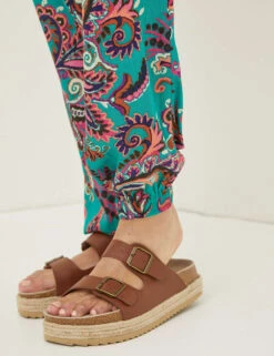 Printed Elasticated Waist Tapered Trousers -Marks And Spencer Shop SD 10 T83 2102W J4 X EC 3