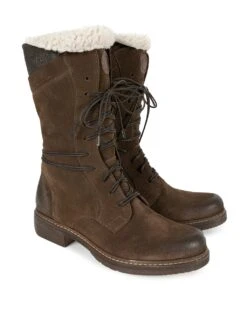 Celtic & Co. Sheepskin Trim Block Heel Boots