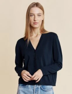 V-Neck Button Front Cardigan