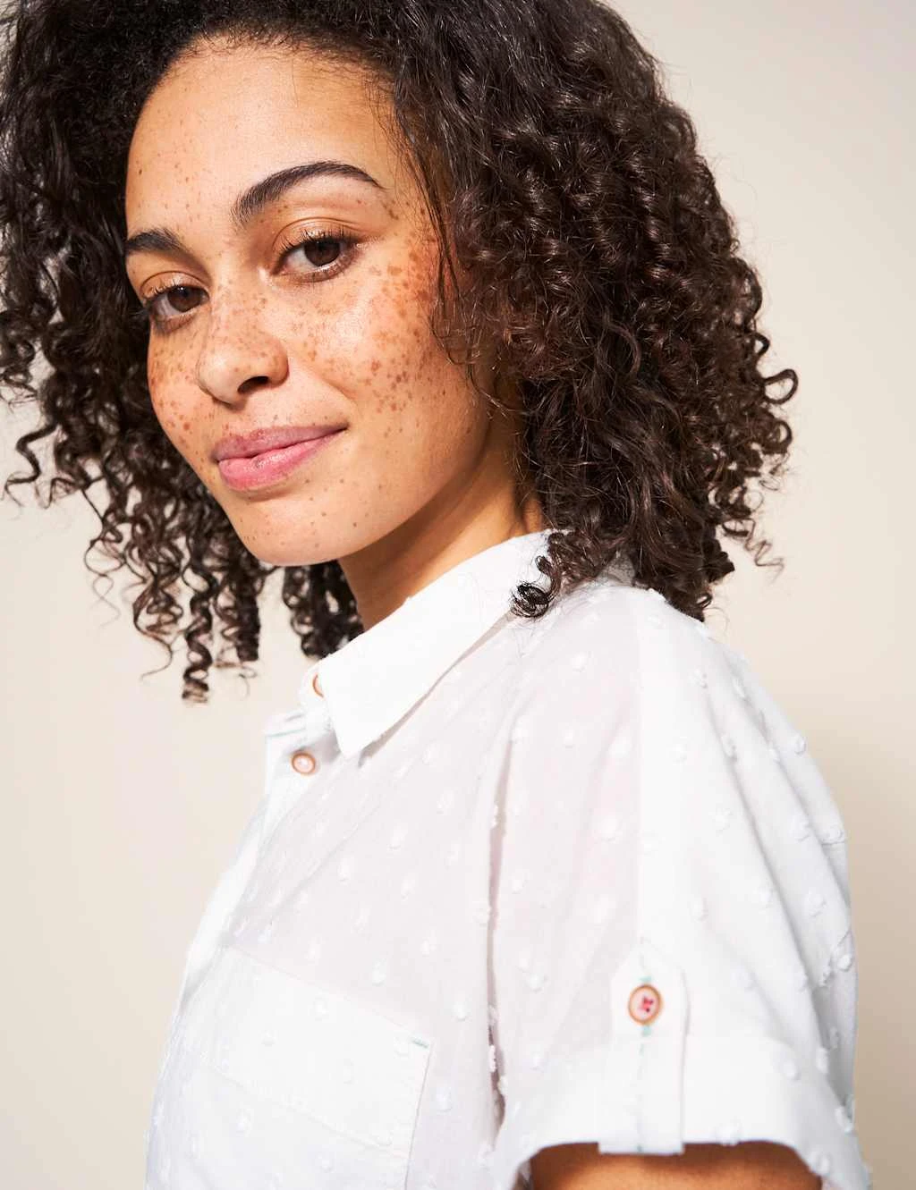 WHITE STUFF Organic Cotton Textured Collared Shirt 5 WHITE STUFF Organic Cotton Textured Collared Shirt - Image 5