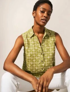 WHITE STUFF Pure Linen Printed Tunic -Marks And Spencer Shop SD 10 T83 3079W J4 X EC 2