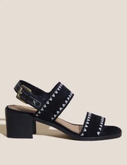 WHITE STUFF Suede Block Heel Sandals