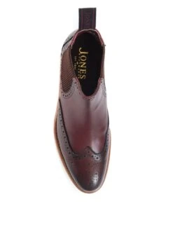 Jones Bootmaker Leather Chelsea Brogue Detail Flat Boots -Marks And Spencer Shop SD 10 T83 3232W BD X EC 4