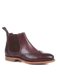 Jones Bootmaker Leather Chelsea Brogue Detail Flat Boots -Marks And Spencer Shop SD 10 T83 3232W BD X EC 90