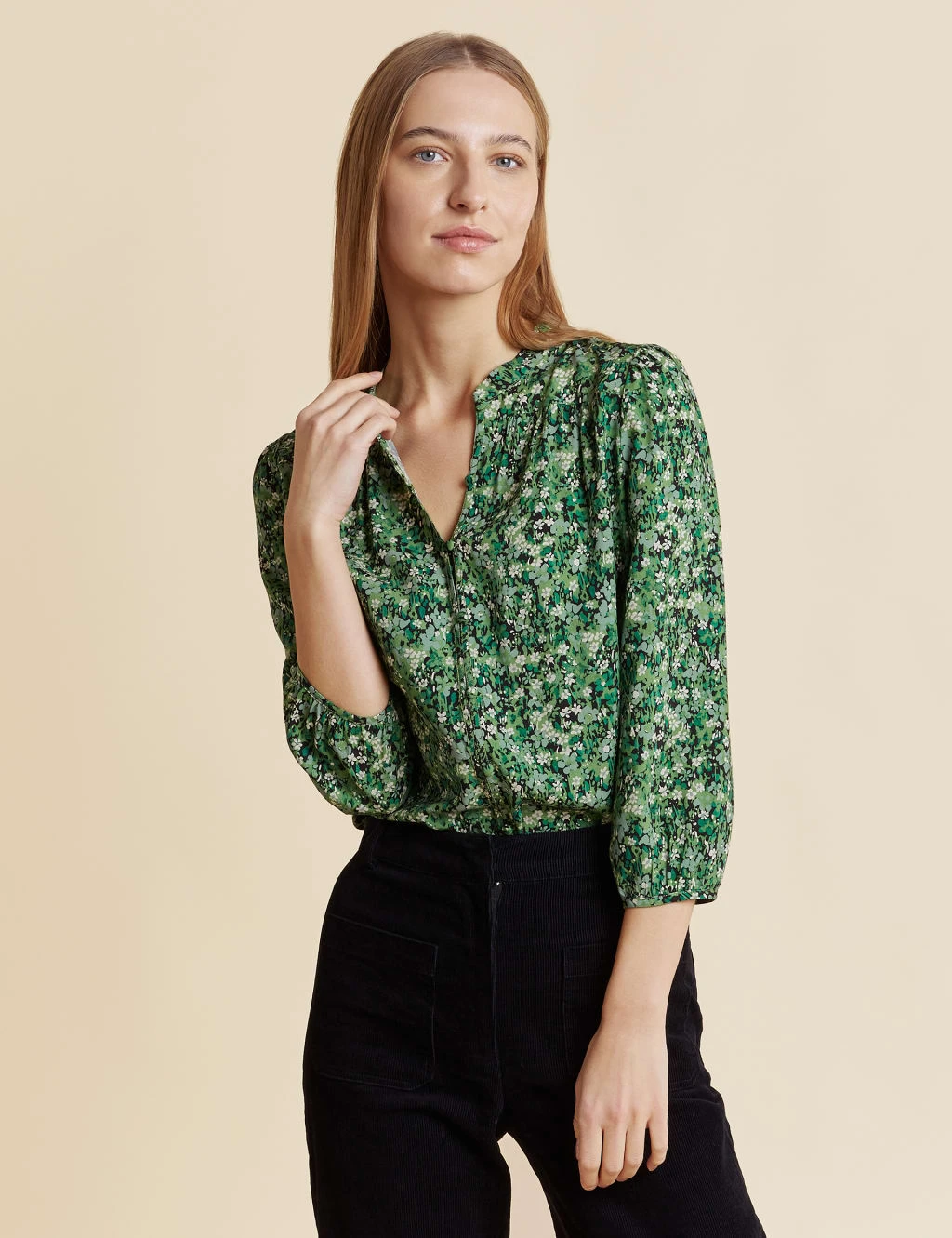 Floral Round Neck Blouse 1 Floral Round Neck Blouse
