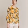 Ghost Floral Square Neck Shirred Blouse -Marks And Spencer Shop SD 10 T83 4073W J4 X EC 0