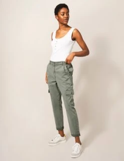 WHITE STUFF Tencel™ Rich Cargo Cropped Trousers