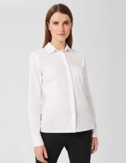 Cotton Rich Collared Long Sleeve Shirt