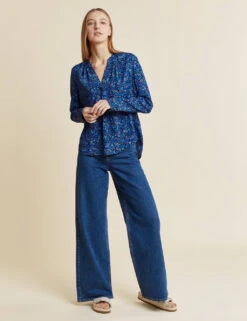 Floral Notch Neck Blouse -Marks And Spencer Shop SD 10 T83 5247W E0 X EC 3