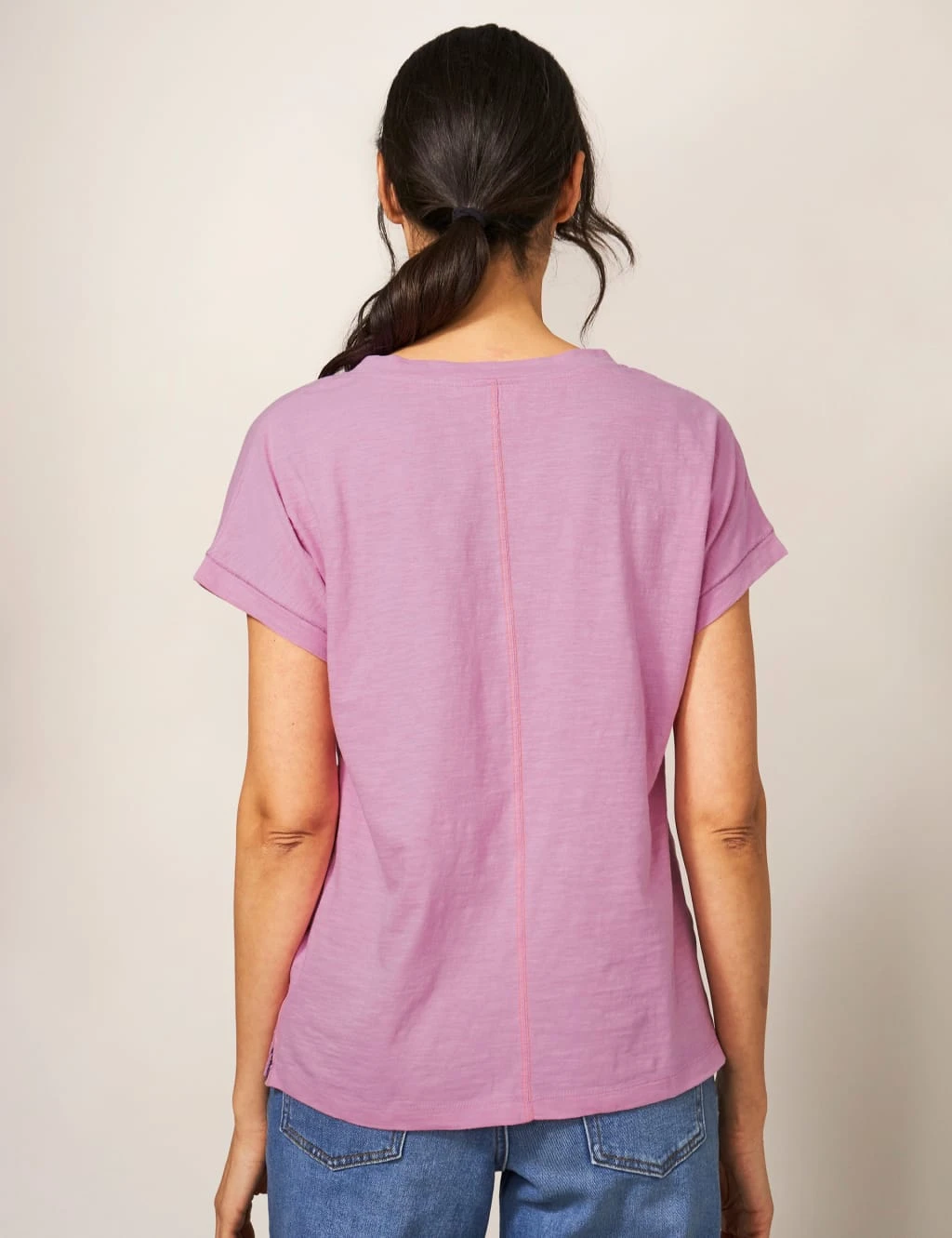 WHITE STUFF Pure Cotton Embroidered T-Shirt 5 WHITE STUFF Pure Cotton Embroidered T-Shirt - Image 5