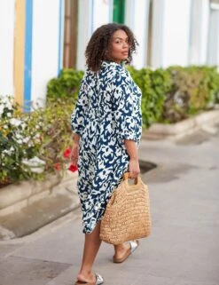 Printed Midi Tiered Shirt Dress -Marks And Spencer Shop SD 10 T83 5605W E4 X EC 1