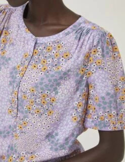 Floral Crew Neck Blouse -Marks And Spencer Shop SD 10 T83 5689W D4 X EC 3