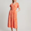Joules Cotton Rich Printed V-Neck Midi Dress -Marks And Spencer Shop SD 10 T83 5713W P4 X EC 0