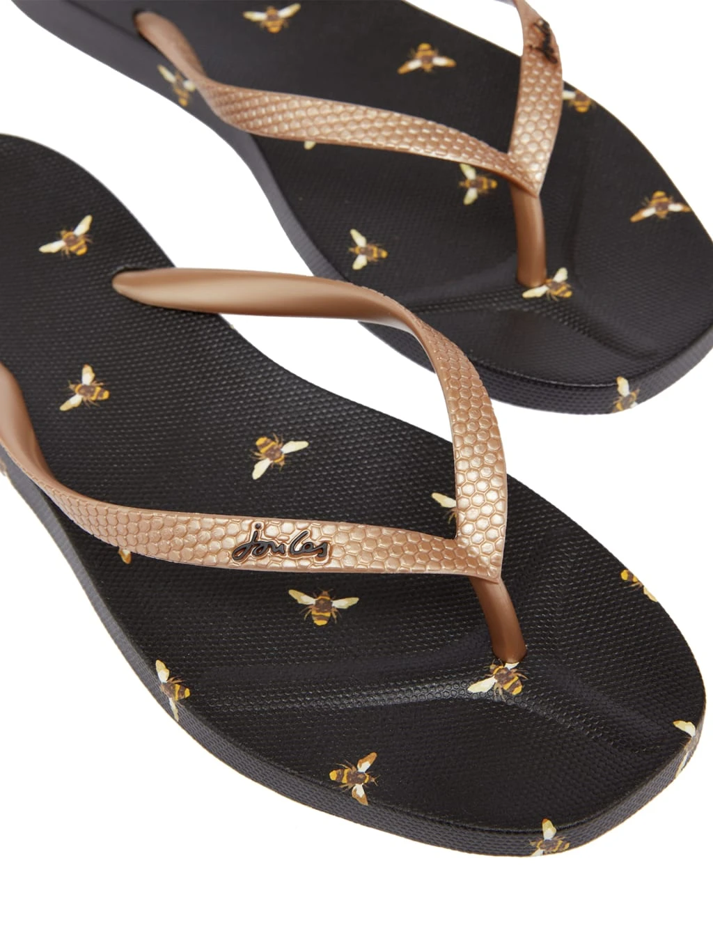 Joules Bee Print Footbed Flip Flops 3 Joules Bee Print Footbed Flip Flops - Image 3