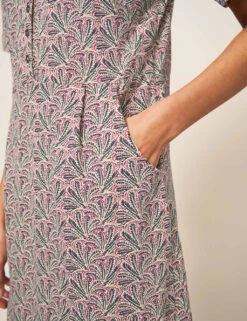 WHITE STUFF Pure Cotton Printed Notch Neck Shift Dress -Marks And Spencer Shop SD 10 T83 6026W D4 X EC 2