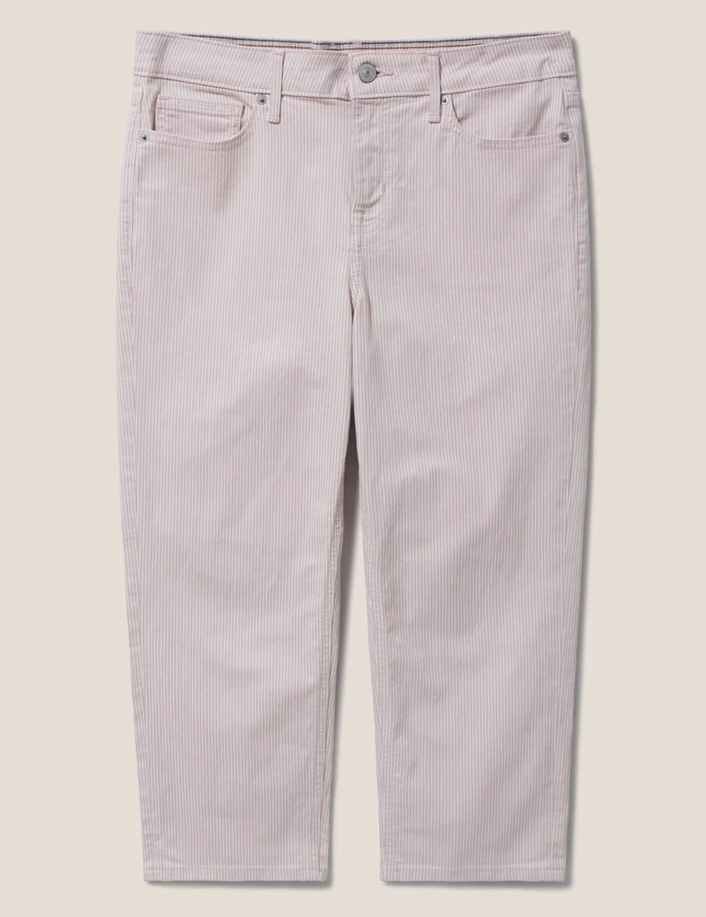 WHITE STUFF Striped Straight Leg Cropped Jeans 2 WHITE STUFF Striped Straight Leg Cropped Jeans - Image 2