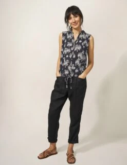 WHITE STUFF Pure Cotton Printed Collared Shirt