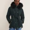 Quilted Hooded Belted Short Puffer Jacket -Marks And Spencer Shop SD 10 T83 6777 J0 X EC 0