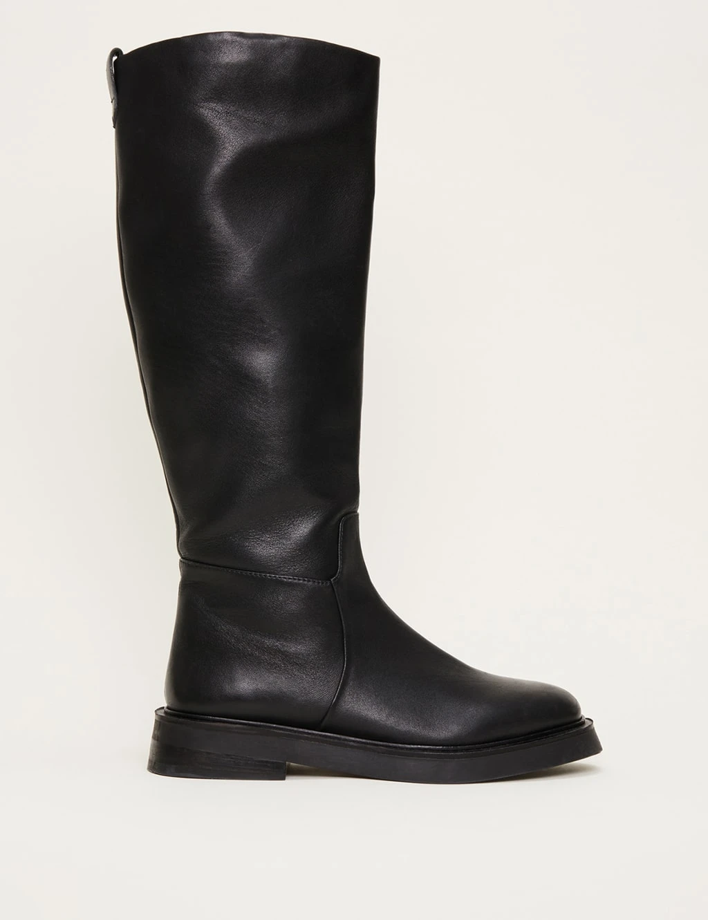 Leather Flat Knee High Boots 1 Leather Flat Knee High Boots