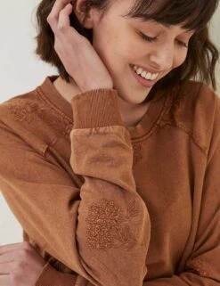 Pure Cotton Embroidered Sweatshirt -Marks And Spencer Shop SD 10 T83 6911W N0 X EC 3