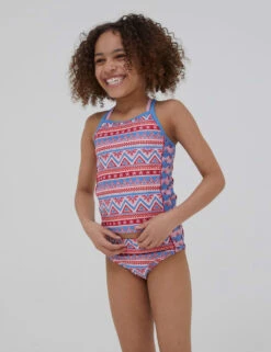 Aztec Print Tankini (3-13 Yrs)