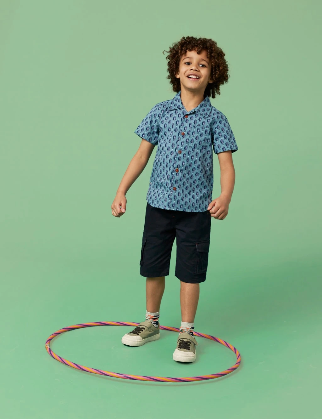 WHITE STUFF Pure Cotton Fish Print Shirt (3-10 Yrs) 4 WHITE STUFF Pure Cotton Fish Print Shirt (3-10 Yrs) - Image 4