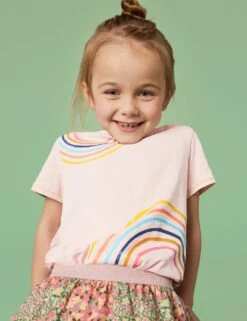 WHITE STUFF Pure Cotton Rainbow T-Shirt (3-10 Yrs)