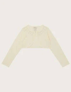 MONSOON Cotton Rich Beaded Cardigan (3-13 Yrs)