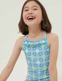 Floral Print Swimsuit (3-13 Yrs) -Marks And Spencer Shop SD 10 T94 3529 J4 X EC 2