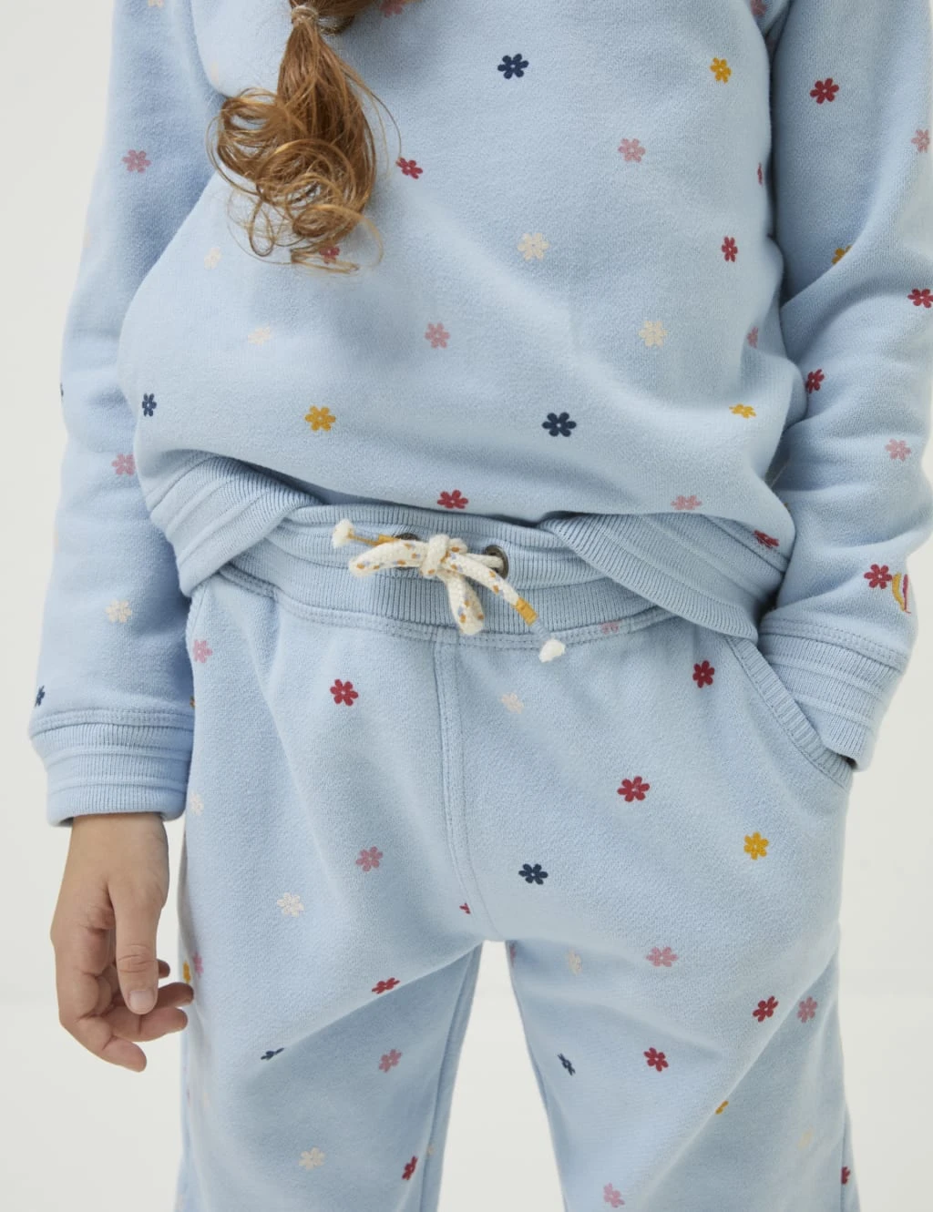 Cotton Rich Floral Joggers (3-13 Yrs) 4 Cotton Rich Floral Joggers (3-13 Yrs) - Image 4