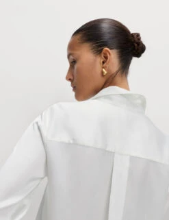 Satin Collared Shirt -Marks And Spencer Shop Satin Collared Shirt 3