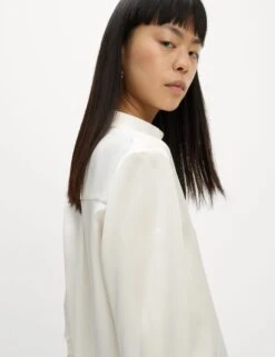 Satin Collared Shirt -Marks And Spencer Shop Satin Collared Shirt 5