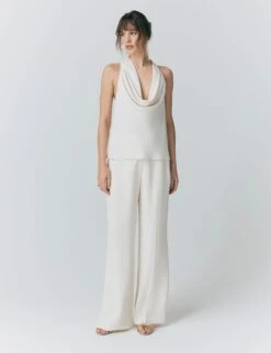 Ghost Satin Halter Neck Blouse