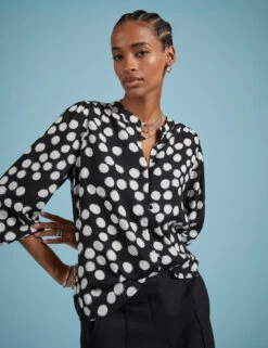 Satin Printed Relaxed Blouse