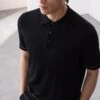 Silk Cotton Knitted Polo Shirt -Marks And Spencer Shop Silk Cotton Knitted Polo Shirt