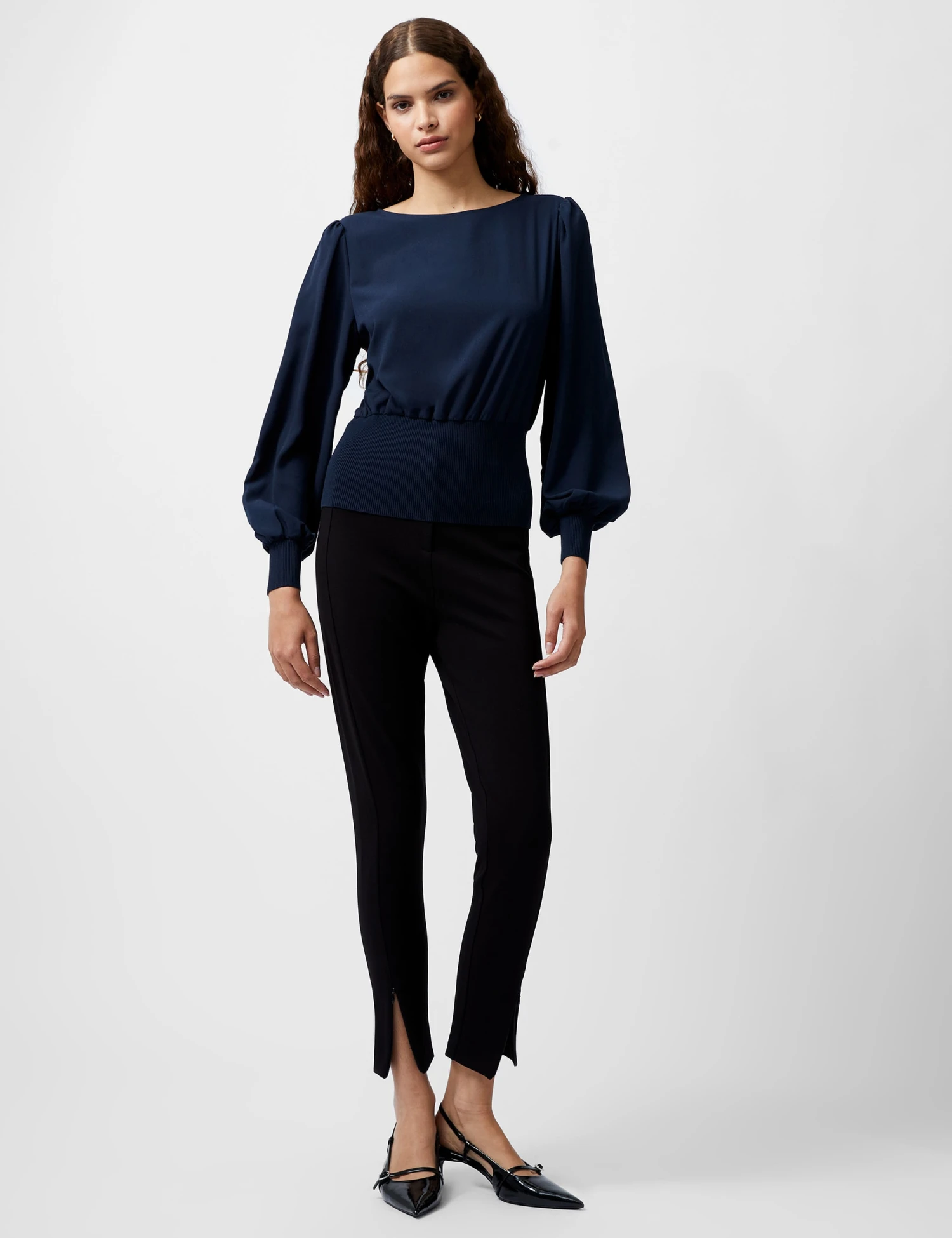 French Connection Slash Neck Knitted Top 1 French Connection Slash Neck Knitted Top