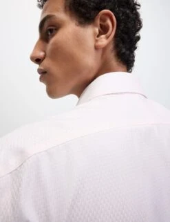 Slim Fit Luxury Pure Cotton Textured Shirt