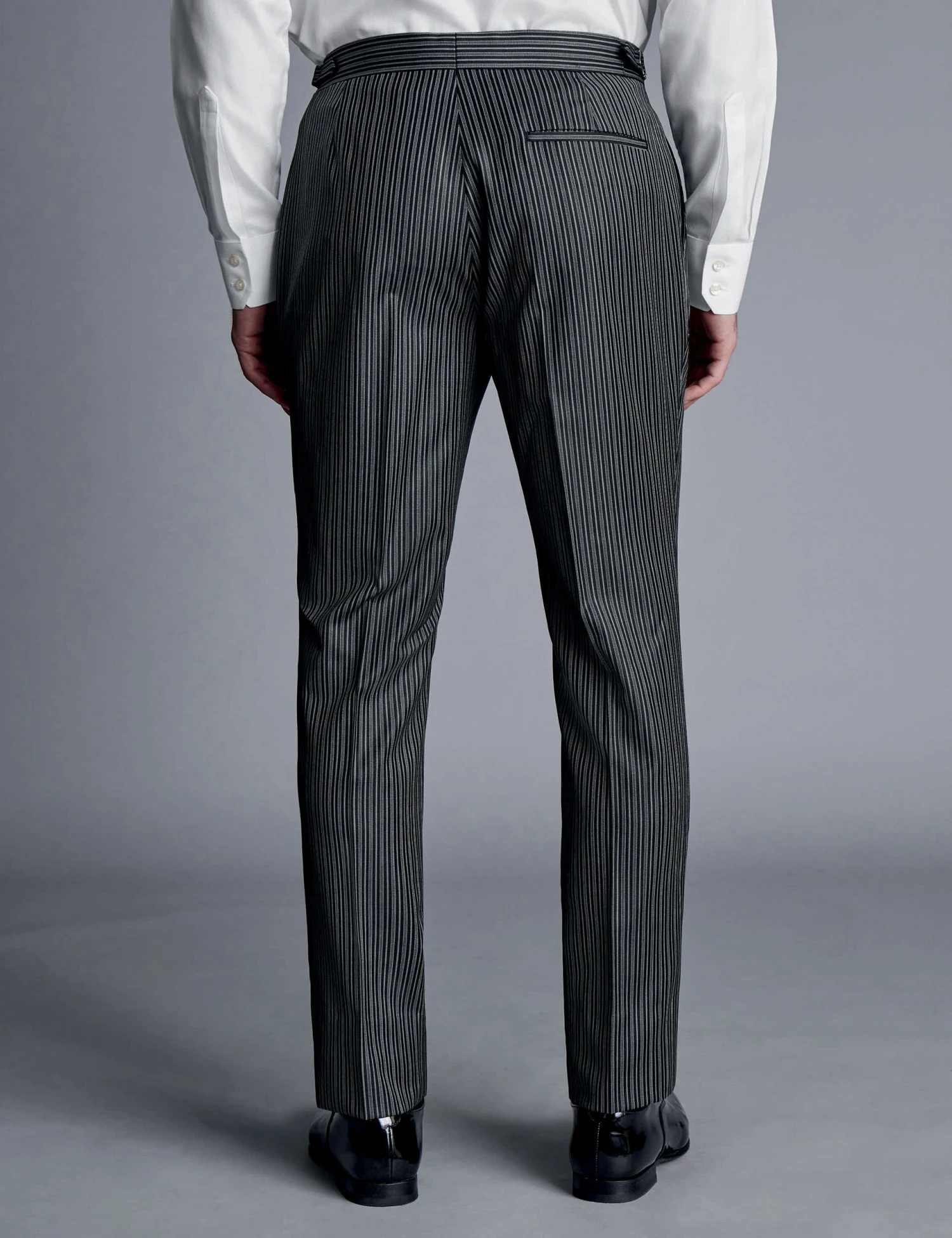 Slim Fit Pure Wool Pinstripe Suit Trousers 2 Slim Fit Pure Wool Pinstripe Suit Trousers - Image 2