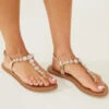 Accessorize Sparkle Flat Toe Thong Sandals -Marks And Spencer Shop Sparkle Flat Toe Thong Sandals