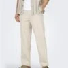 Only & Sons Straight Fit Cotton Rich Trousers With Linen -Marks And Spencer Shop Straight Fit Cotton Rich Trousers with Linen