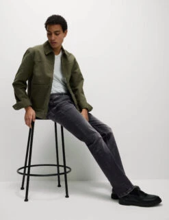 Straight Fit Vintage Wash Crosshatch Jeans -Marks And Spencer Shop Straight Fit Vintage Wash Crosshatch Jeans 3
